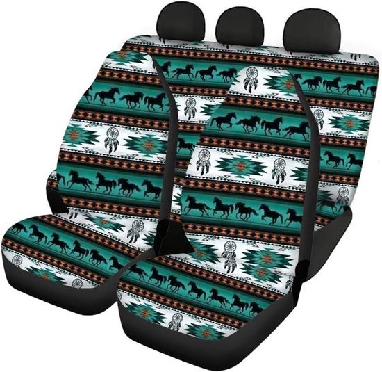 PAIRE HOUSSES DE Siège Avant Saturn Voiture Universel Noir/Gris START