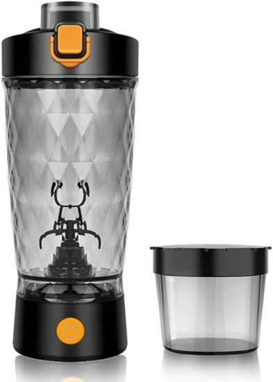 Shaker électrique Pour Protéines - Bouteille Isotherme 13.5 Oz (400ml) - Acier Et PP - Neuf Avec Emballage