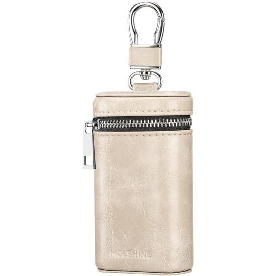 Étui Faraday Pour Clé De Voiture - Protection Anti-Piratage RFID, Cuir Synthétique, Fermeture Éclair - Brun