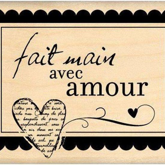 Florileges Design Fe Tampon Scrapbooking Fait Main Avec Amour Beige 6 X 8 X 2 5 Cm Cdiscount Beaux Arts Et Loisirs Creatifs