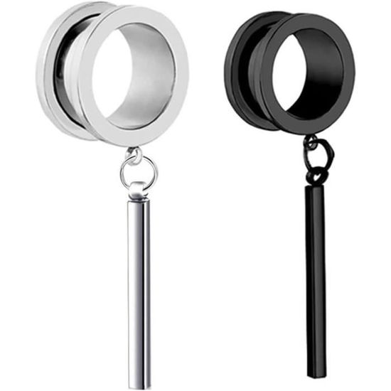 Tunnel Piercing Acier Inoxydable Aeici Écarteur Oreille 5mm, Plug Tunnel En Pierre 4 Pièce Boucles écarteur D'oreilles Acier Inoxydable