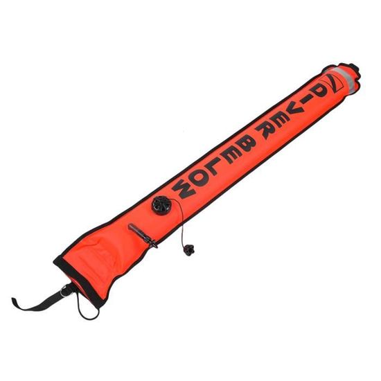 Bouée de signalisation – Tube de signalisation gonflable haute visibilité – Fond fermé multifonction pour plongée sous-marine