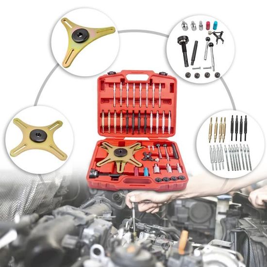 Outil De Centrage D'embrayage Universel - Kit Complet Avec Mandrins, PVC Robuste, Pour Voitures Et Fourgonnettes Jusqu'à 5T