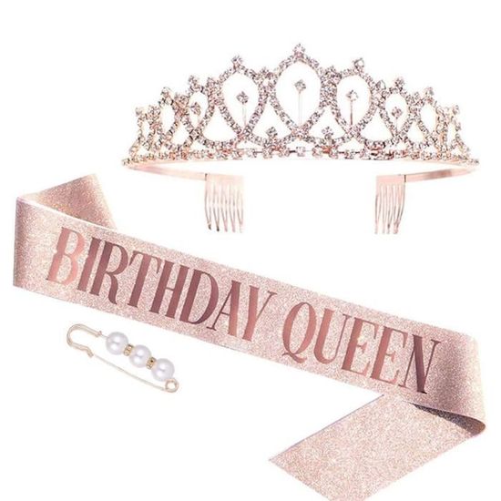 Couronne D'anniversaire 8 Ans Fille Anicy - Écharpe Et Couronne Fête, Décoration Anniversaire, Cadeau Couronne D'anniversaire 8 Ans Fille Anicy - Écharpe Et Couronne Fête, Décoration Anniversaire, Cadeau