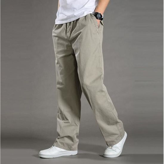 Acheter Pantalon D'été Pour Homme, Coupe Cintrée, Tendance, Polyvalent, Couleur Unie, Taille Fine élastique, Décontracté, Printemps/été