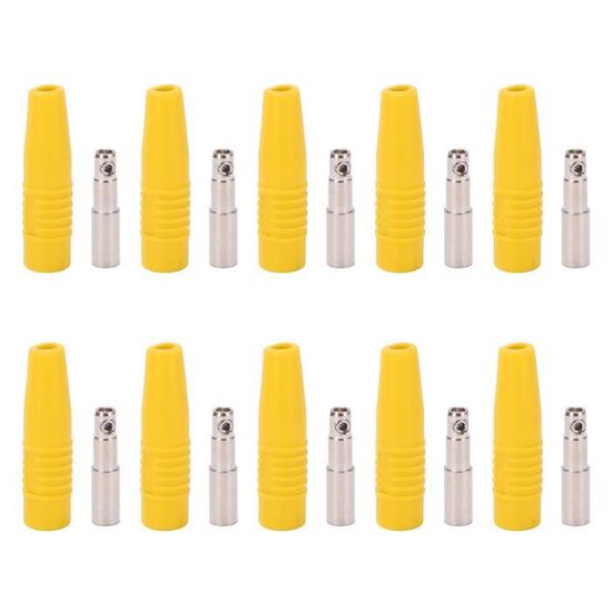 Lot De 2 Fiches Banane Femelles 4mm - Connecteur Rapide U48 - ABS Et Cuivre Rouge - Pour Tests électriques, Bricolage, Laboratoire