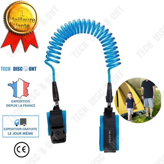 Lot De 2 Harnais Anti-Perte Enfant 1.5 M – Bracelet Réglable 360° Avec Laisse Poignet, Coton Bio Doux, Sécurité Pour Bébé En Extérieur (Supermarché, Parc, Voyage)