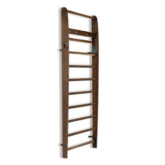 Banc Incliné NOHrD Pour Espalier Wallbars – Simili Cuir Noir – Se Fixe Facilement Sur Les Barres – Élargit Les Exercices De Musculation – Accessoire De Gym