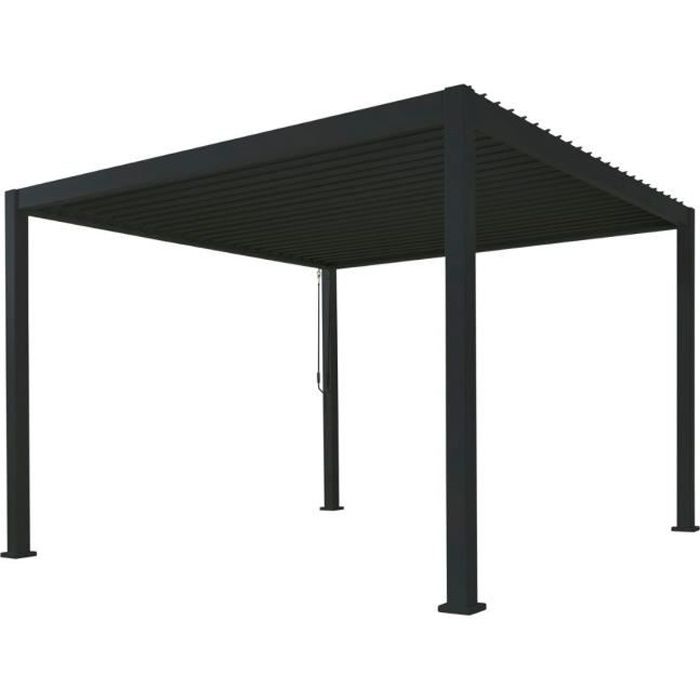 PERGOLA BIOCLIMATIQUE OMBREA 3,6X3,6 Autoportante - Anthracite