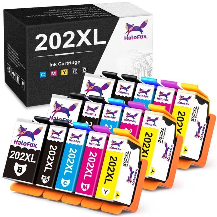 Lot De 12 Cartouches D'encre Génériques Pour Epson XP-205 - Noire & Couleurs - Haute Capacité