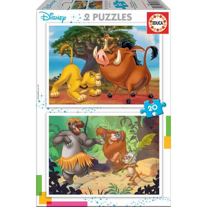 Puzzle Disney Animaux - EDUCA - 2x20 pièces - Pour enfants dès 3 ans