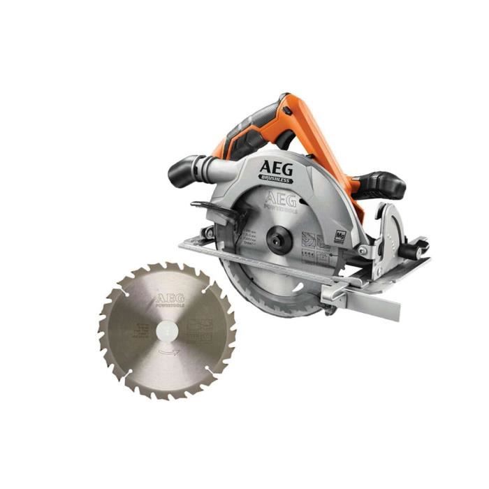 Pack AEG scie circulaire brushless 18 V 190mm Li-ion BKS18BL-0 - lame scie circulaire 2.2x190mm