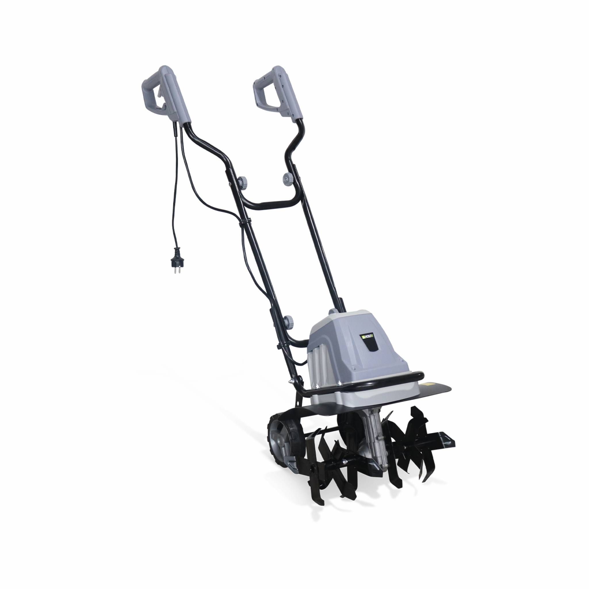 Motobineuse électrique VOLTR 1400W, 6 fraises et largeur de travail de 40cm, outil culture de la terre, motoculteur potager