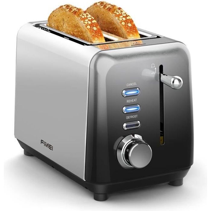 Grille-pain 2 fentes Inox FIMEI Toaster, gris dégradé