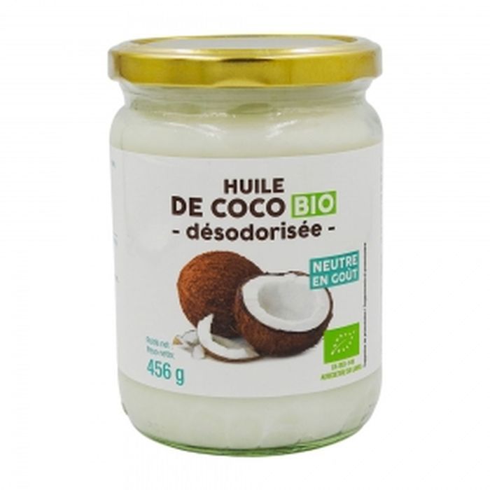 Huile de coco désodorisée BIO - Pot 456g