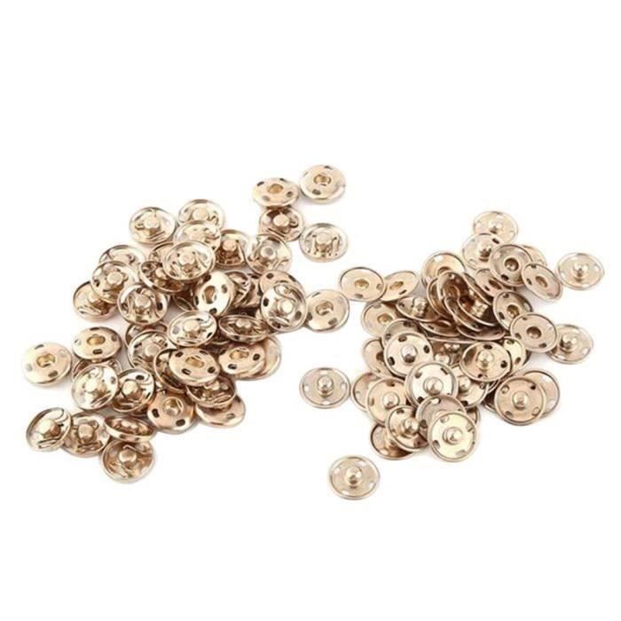 50pcs 12mm Boutons-Pression Boutons-Pression en métal à Coudre sur Boutons-Pression Boutons-Pression Outils de