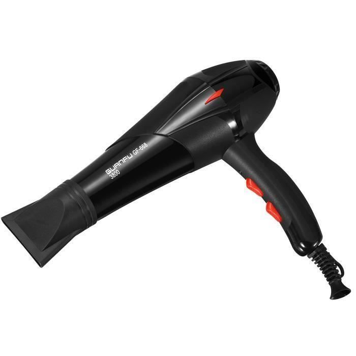Sèche-cheveux 2400W Ionique 2 Vitesse 3 Tempreture Buse détachable 1,6M corde Aa32321