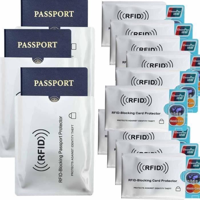 Bloc d'identité RFID Carte de crédit Passeport Titulaire de la protection Protecteur Protège-manche Anti-vol