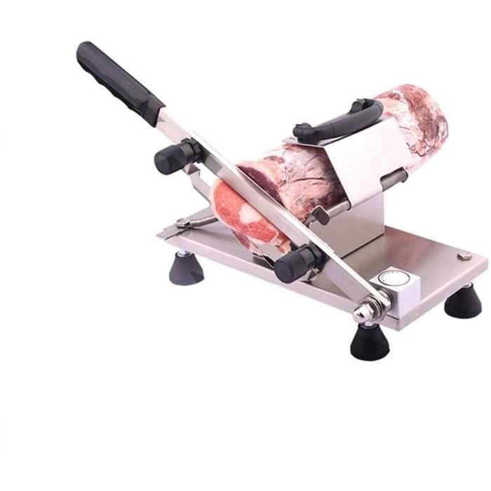 TRANCHEUSE Trancheuse Manuelle Jambon Viande congeleacutee Slicer for usage domestique en acier inoxydable Cutter alimentaire Cl683