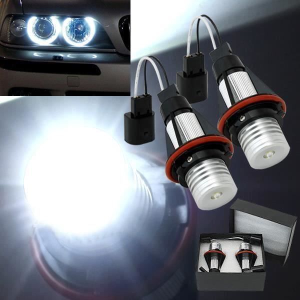 NEUFU 2x 5W Angel Eyes LED 7000K Feux Phare Pr BMW E53 E39 E60 E61 E63 E64 E65 E66 E87 COSwk22139