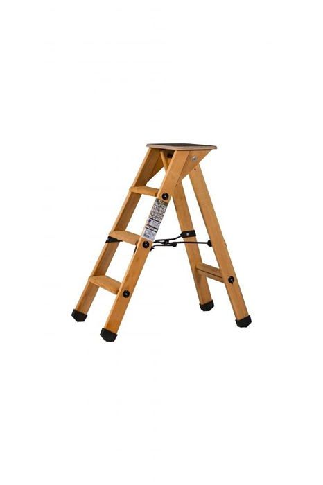 Escabeau Lyonnais bois 3 marches + tablette CENTAURE - 483203