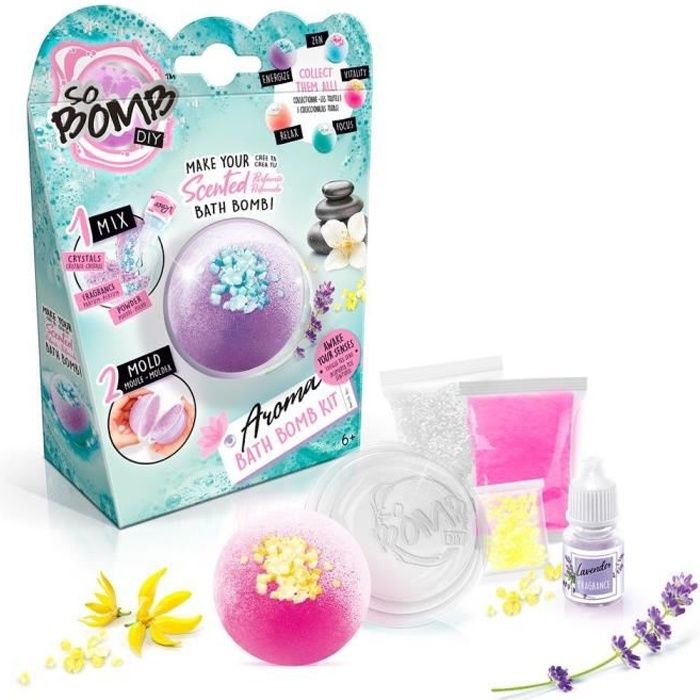 CANAL TOYS - So DIY - Kit à l'unité pour bombe de bain effervescente - Aromathérapie - So Bomb - Bath Bomb 1 pack - BBD 038