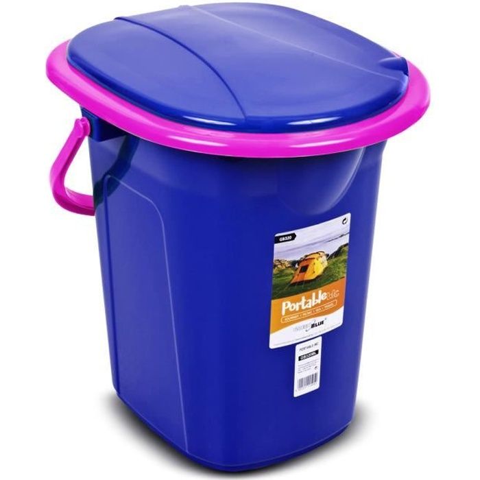Toilette touristique camping portable GreenBlue GB320 Bleu-Rose