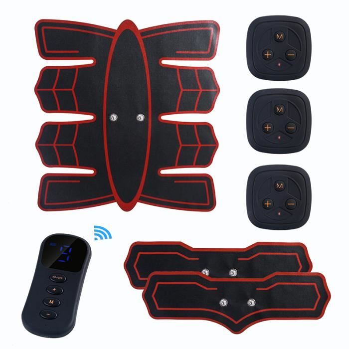 Appareil Abdominal EMS Ceinture Abdominal Charger Adulte Homme/Femme Musculaire Bras Ventre