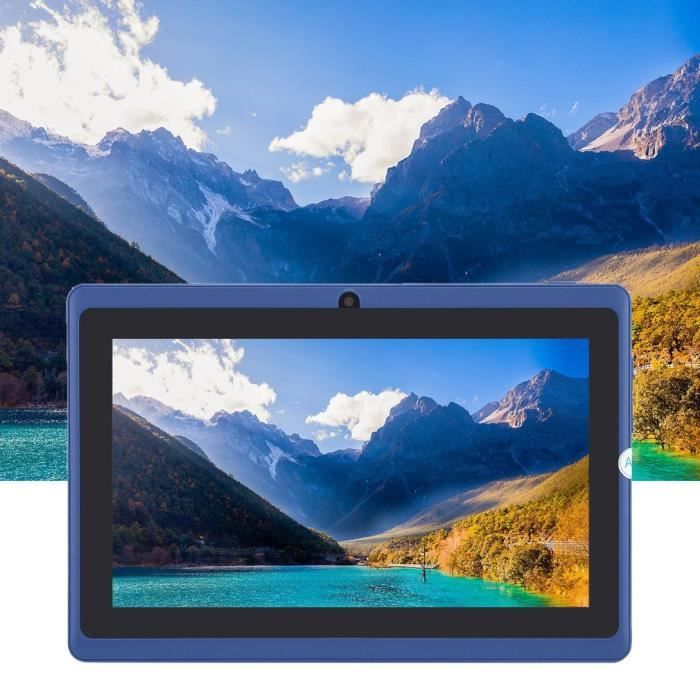 Q88 Quad-core Wifi Tablet 7 pouces Alimentation USB 512 Mo + 4 Go pour l'apprentissage, le divertissement et le bureau - Bleu