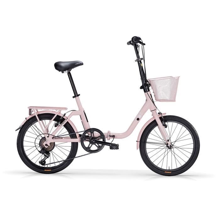 MBM Vélo pliable Kangaroo 20 pouces 35 cm Unisexe 6SP V-Brake Rose