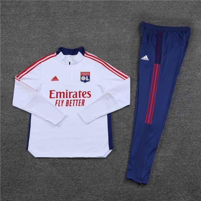 Lyon 2021 2022 Survêtements Foot Homme Enfants Maillot de Football - Blanc