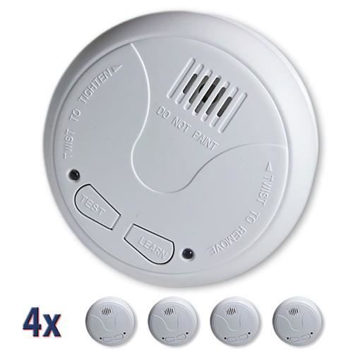 4x Nemaxx WL2 Détecteurs de fumée sans fil. conforme EN 14604.