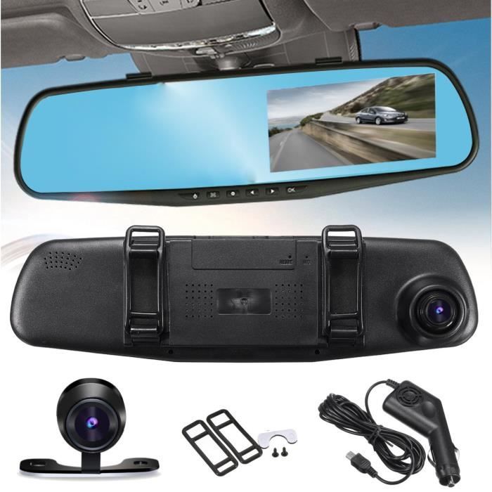 NEUFU 4'' HD 1080P Rétroviseur Recorder Enregistreur Caméra Double DVR Voiture DashCam