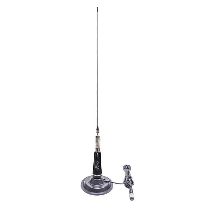 Antenne CB PNI LED 2000, 90 cm, avec base magnétique 145mm, 26-28 MHz, 500 Watt, s'illumine pendant la transmission