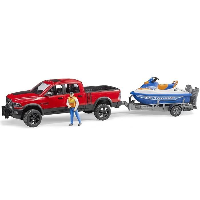 RAM 2500 avec remorque et jet ski personnage inclus - BRU2503
