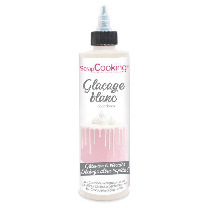 Glaçage goût chocolat 130 g - blanc