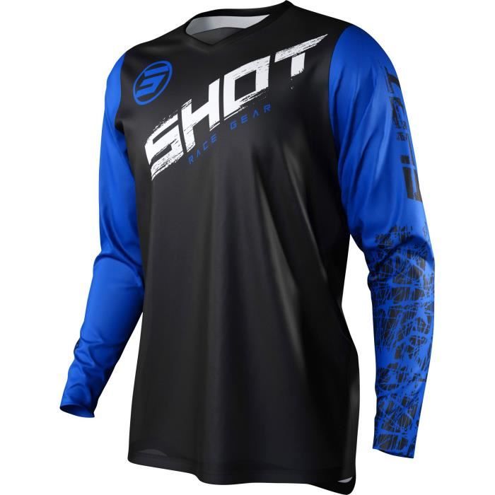 Shot maillot cross devo Slam bleu