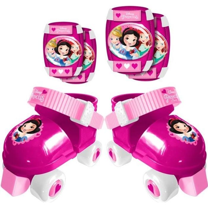 DISNEY PRINCESSES Set Patins à Roulettes avec Coudières/Genouillères