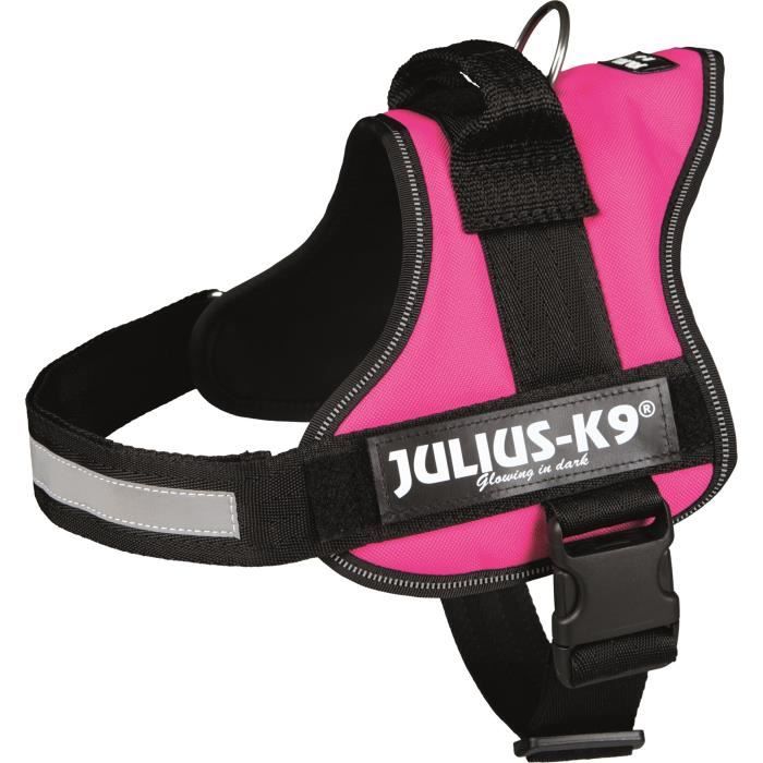Harnais Power Julius-K9 - 0 - M-L : 58-76 cm-40 mm - Fuschia - Pour chien