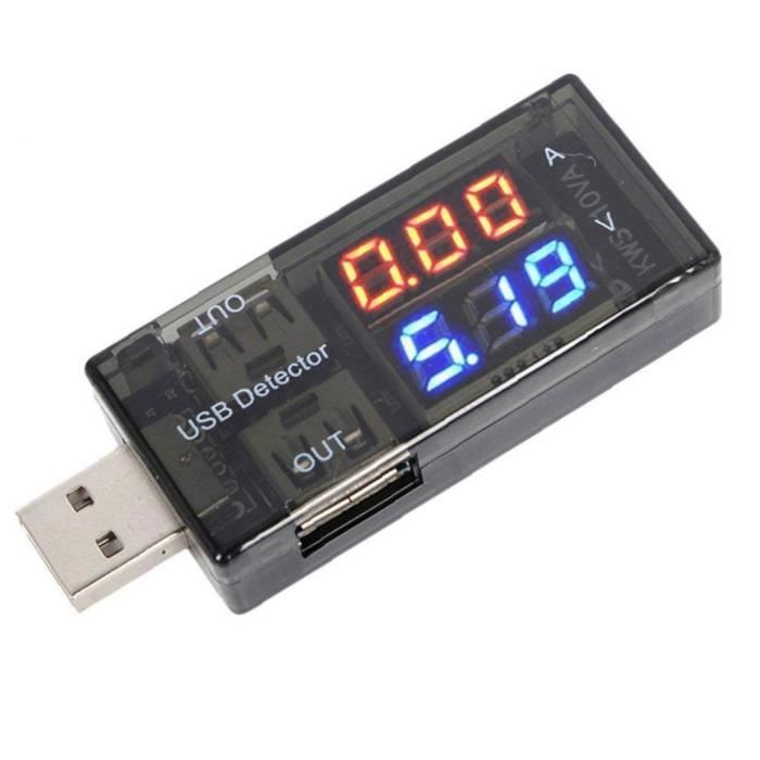 Détecteur USB Digital Compteur Power Testeur Batterie de tension de courant moniteur avec écran LED