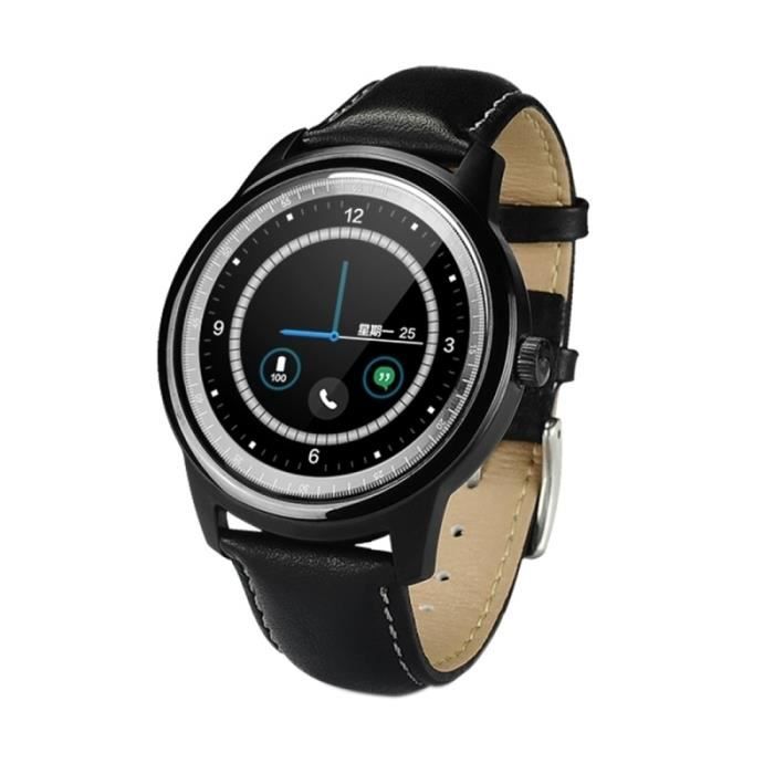Montre connectée sport Android iOS bracelet cardio tactile IPS horloge MP3 Noir