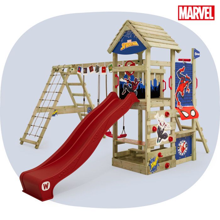 Aire de jeux WICKEY MARVEL Story Spiderman– toboggan 220 cm