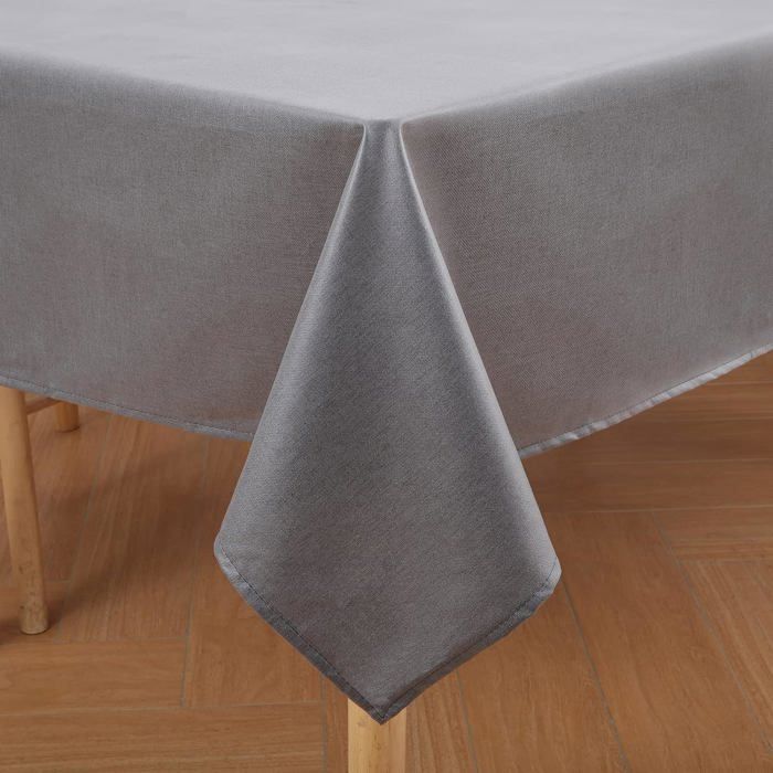 Nappe De Table Aspect Lin Nappe Ronde 140 Cm Nappe Exterieur Imperméable Anti-Tâche Protection