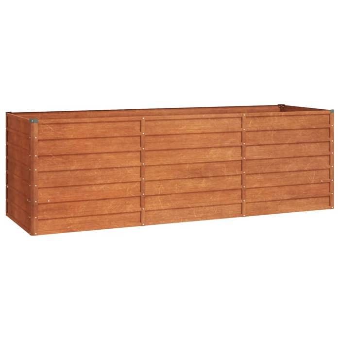 SALE 2025Jardinière/Bac de Plantation MOOD - Lit surélevé de jardin rouillé 240x80x77 cm - acier corten Chill670891