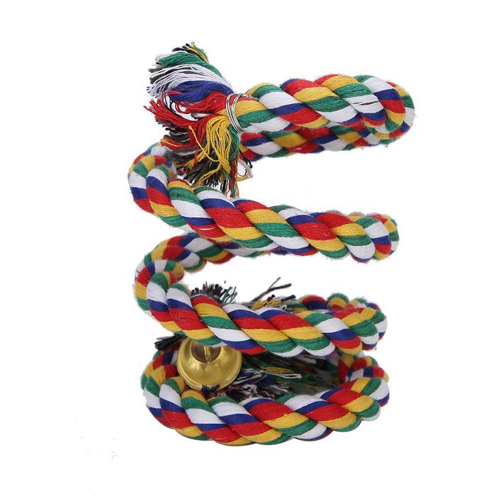 Harnais pour oiseaux en corde de coton suspendue colorée jouets pour perroquets corde descalade à mâcher