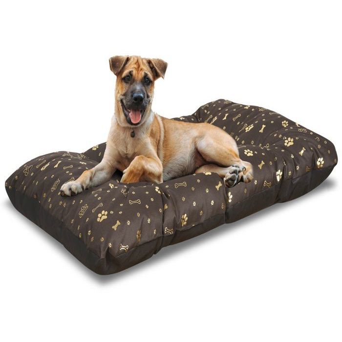 Meilleurs prix pour Coussin pour chien PRESTIGE 120x80 cm imperméable os doré