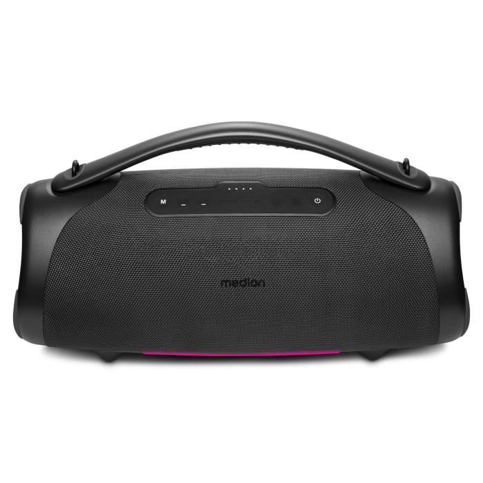 Enceinte Bluetooth MEDION P61768 – 100W RMS, Autonomie 30h, Protection IPX7, RGB