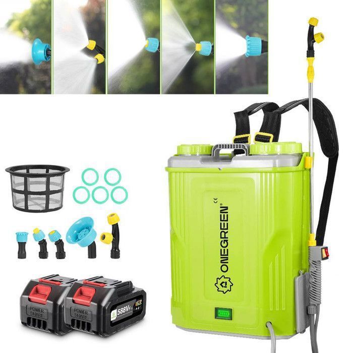 Pulvérisateur électrique à dos - ONEGREEN - 20L - Sans fil 2x3Ah - Haute pression