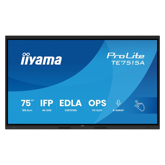 iiyama ProLite TE7515A B1AG 75 écran LCD rétro éclairé par LED signalétique numérique interactive avec écran tactile touch / ensemble de 8... - vue 3