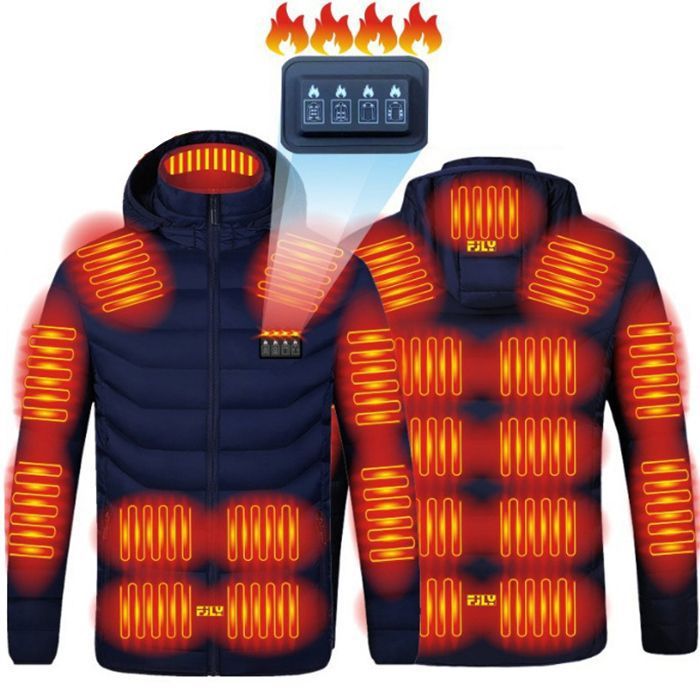 Doudoune Chauffante Intelligent USB à Capuche - Unisexe - Manteau
